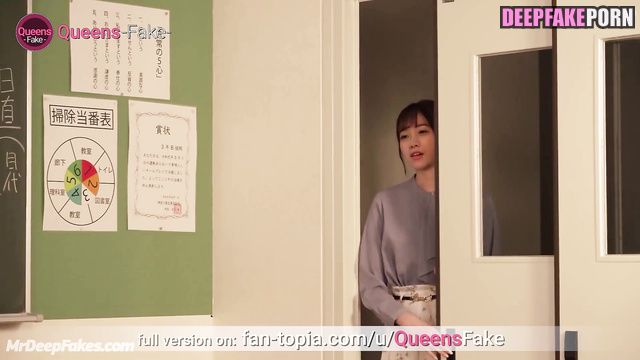 Kanna Hashimoto masturbaning in school toilet / 橋本 環奈 ディープフェイク