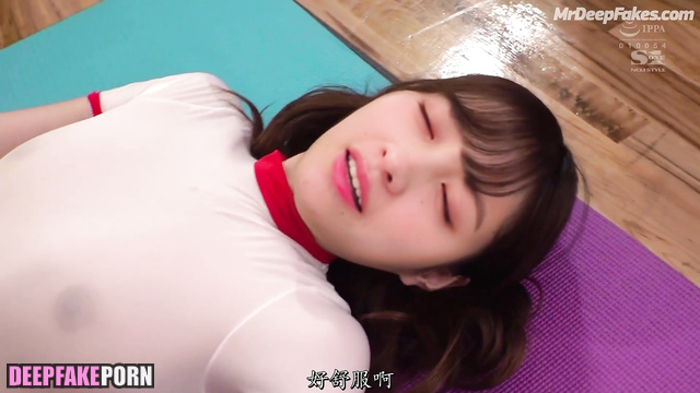 Fake Fitness Trainer Cum on Kanna Hashimoto Rev. from DVL |フェイク 橋本 環奈