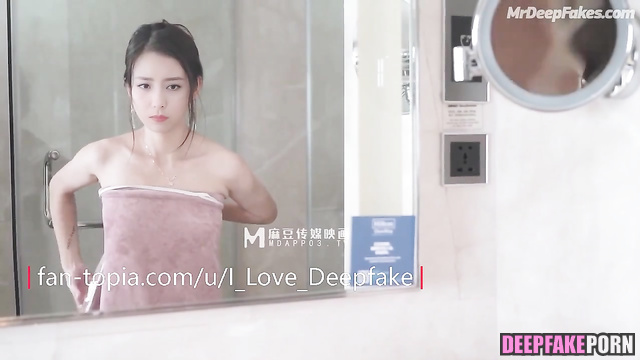 Tong Liya sex scene with stranger after bath / 佟丽娅 深度伪造