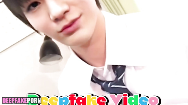 Sweet gay Jeno licking dildo on camera - fake // 엔시티 얼굴 교환