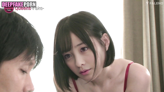 Fake Kanna Hashimoto takes off her sexy red lingerie (アダルト 橋本 環奈) [PREMIUM]