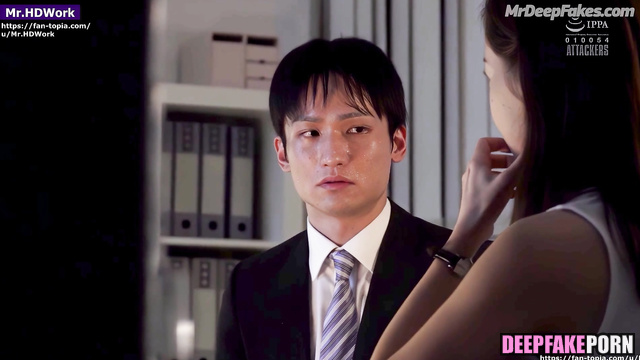 Office lady wanna fuck new colleague, fake Minju / アイズワン セックスシーン