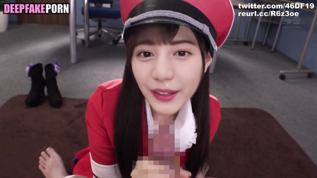 Fake Nao Kosaka made blowjob in police suit / 小坂 菜緒 日向坂46 [PREMIUM]