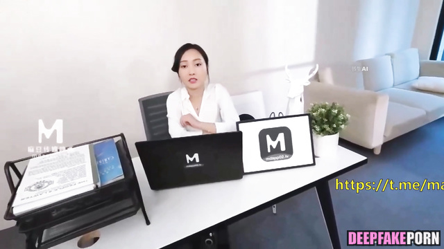 That ORGASM at work was so unexpected for 张天爱 Zhang Tianai AI 人工智能