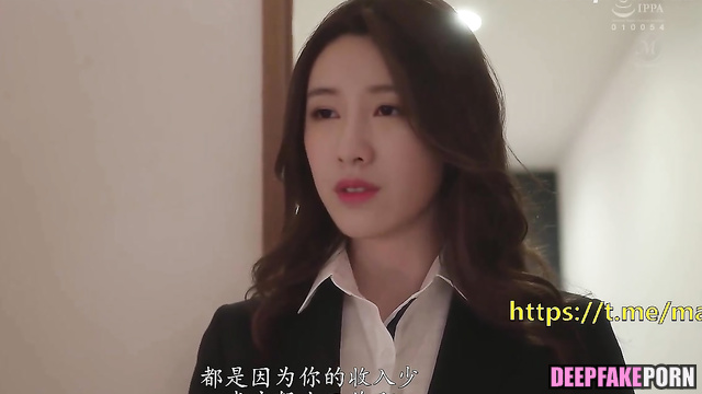 Office lady Chen Duling adores toes licking, ai - 陈都灵 真假