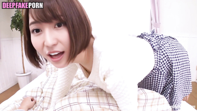 Horny Japanese wife wants to play with her husband (random face swap)