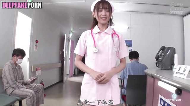 Sexy girl in pink nurse suit fucked in hospital, fake Liu Shishi (刘诗诗 真假)