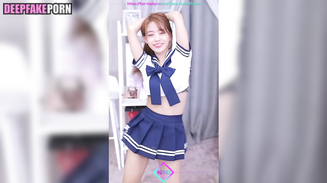 Schoolgirl dancing for her teacher - Yujin face swap (アイズワン 本物の偽物) [PREMIUM]