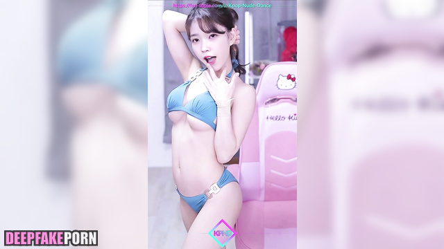 Young girl in bikini dancing on webcam - IU solo ai scene // 아이유 딥페이크 [PREMIUM]
