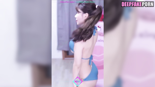 Winter solo fakeapp / girl dancing in blue bra 윈터 에스파 [PREMIUM]