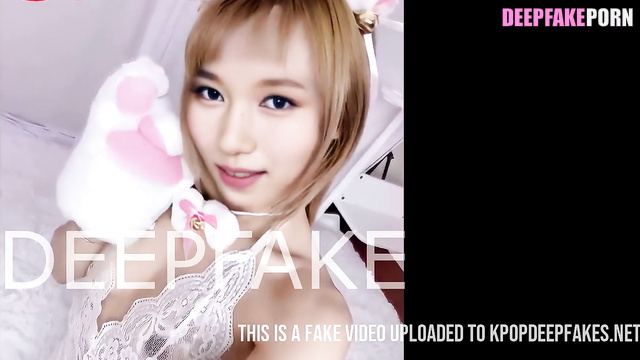 Mina in costume showing her tail (미나 트와이스 딥페이크) deepfake