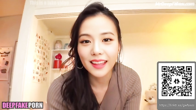 Cute fake Jisoo doing handjob // 지수 블랙핑크 가짜 포르노