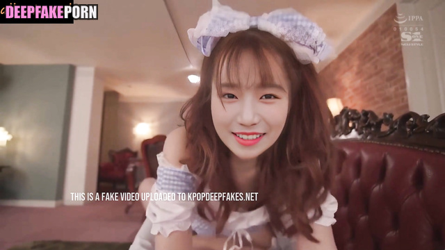Fake Yuri [IZ*ONE | IZONE] in cute costume rides on dick = チョ・ユリ アイズワン ディープフェイク エロ