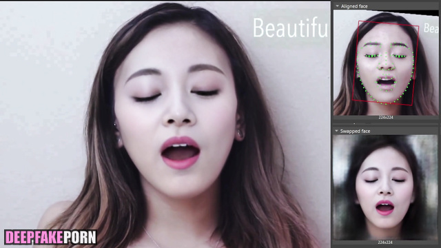 The cute face of K-pop idol Tzuyu is in front of you (トゥワイス 偽アプリ)