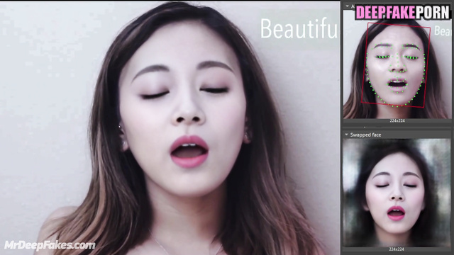 The cute face of K-pop idol Tzuyu is in front of you (トゥワイス 偽アプリ)