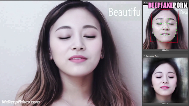 The cute face of K-pop idol Tzuyu is in front of you (トゥワイス 偽アプリ)