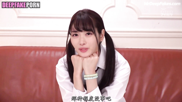 Fake schoolgirl Satomi Ishihara sucking cock to teacher - 石原 さとみ 本物の偽物