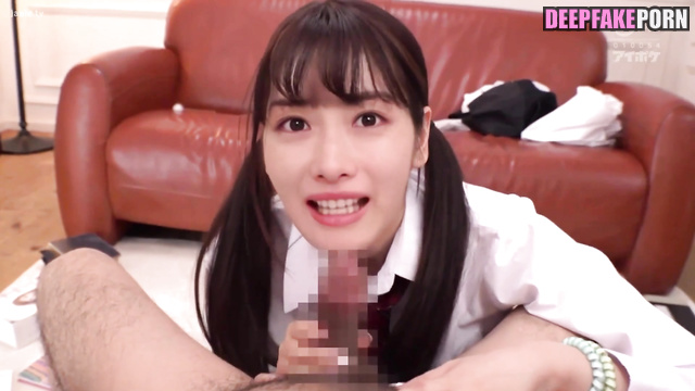 Fake schoolgirl Satomi Ishihara sucking cock to teacher - 石原 さとみ 本物の偽物