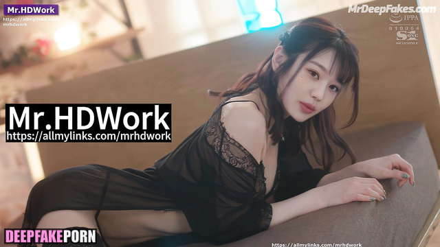 Wonyoung IVE spread her legs in front of her boyfriend (偽アプリ アイヴ)