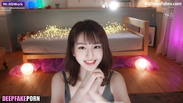 Wonyoung IVE spread her legs in front of her boyfriend (偽アプリ アイヴ)