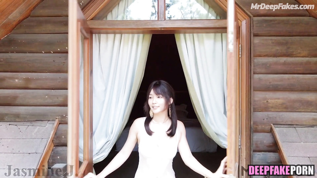 Japanese girl in charming lingerie in a country house