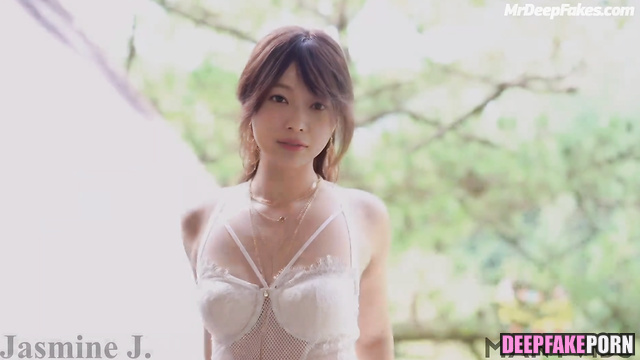 Japanese girl in charming lingerie in a country house