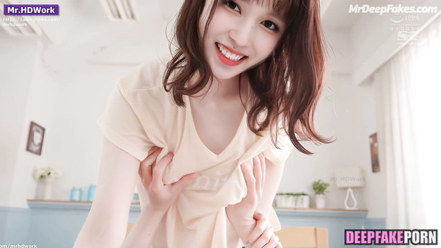 The guy filmed sex with Mina on a hidden camera (トゥワイス 顔交換)