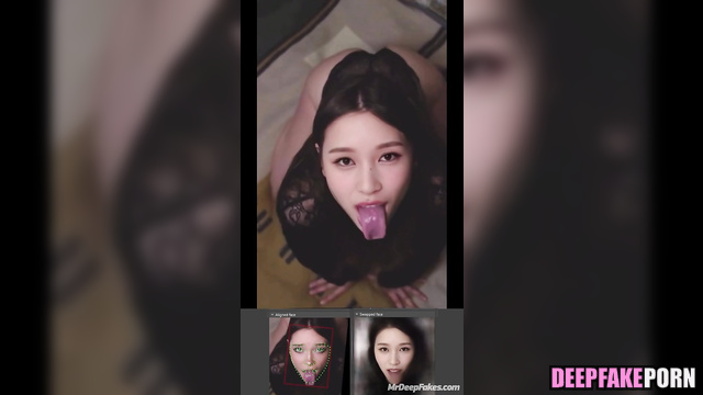 Adult Mina shows her sexy tongue on camera (トゥワイス 本物の偽物)