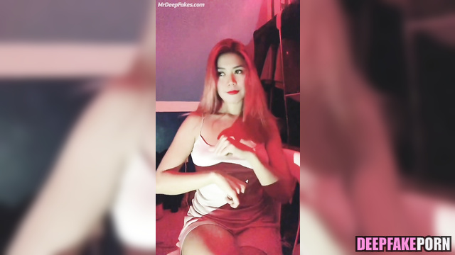 Deepfake Rhea Santos poses on webcam to cool music