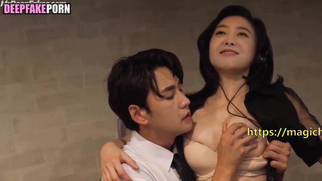 When boss doesn't see I fuck Chinese star 宋茜 Victoria Song 中国人 at work