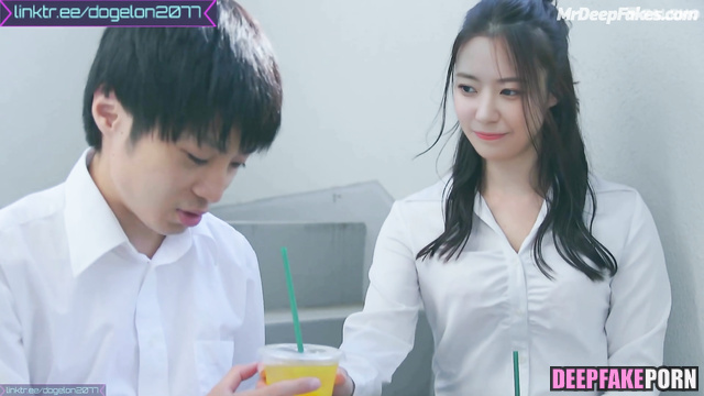 Hot fuck after bubble tea drinking - Sakura real fake (アイズワン フェイクポルノ)