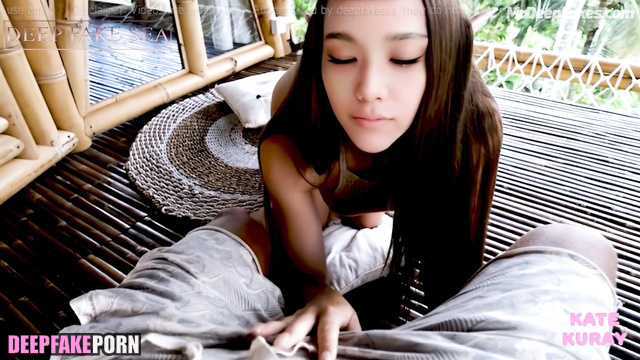 Brunette making amazing blowjob at the villa, Jisoo ai / 지수 블랙핑크