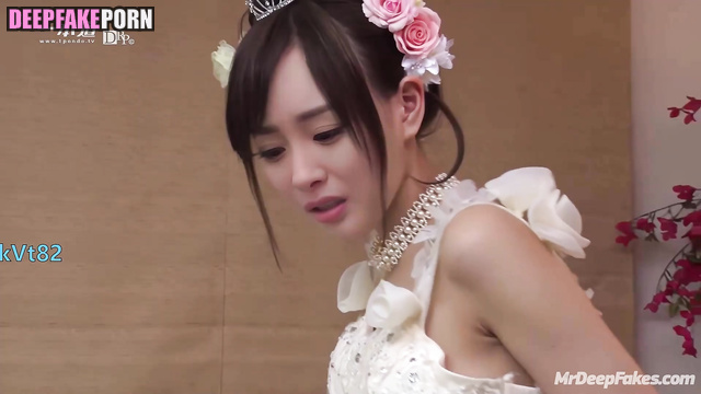 It excites 杨幂 Yang Mi to play at her wedding 智能换脸 smart face change