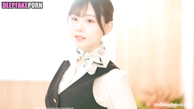 Pretty brunette Jisoo (지수 블랙핑크) need your cock after flight / real fake