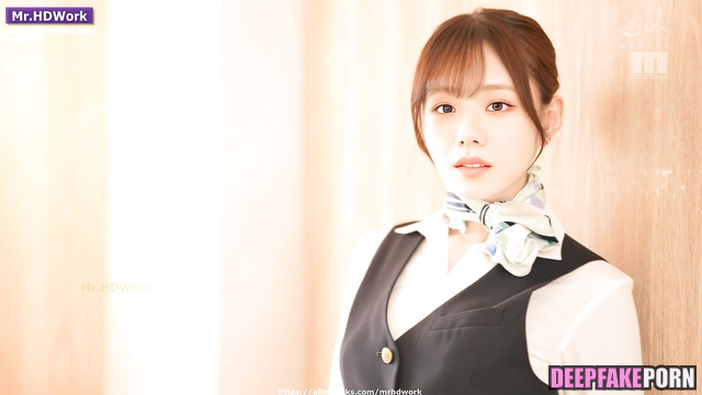 Pretty brunette Jisoo (지수 블랙핑크) need your cock after flight / real fake