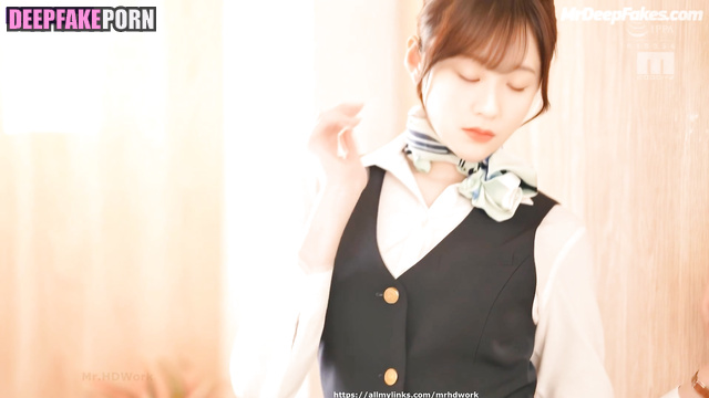 Passionate sex after flight, pretty stewardess Krystal Jung 정수정 섹스 장면 ai