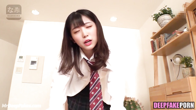 Schoolgirl getting fingering in black socks, ai Nako Yabuki (矢吹奈子 本物の偽物)
