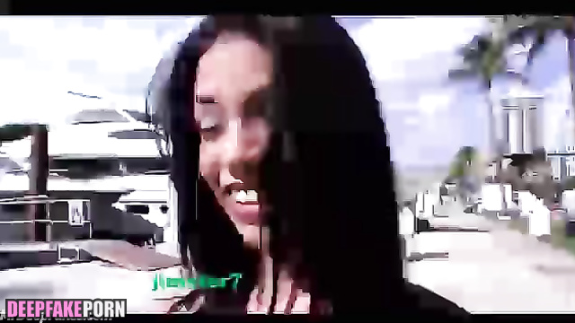 Slutty brunette Valkyrae getting cunni during driving - oral sex scene