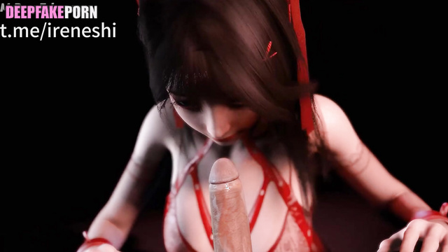 Big dick inside her small and wet mouth - fake Maria Abe 阿部 マリア 本物の偽物