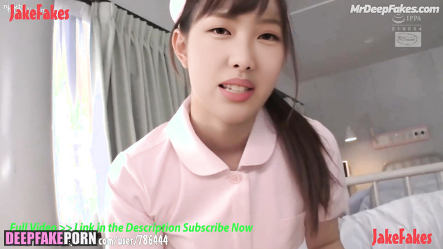 Cute nurse Nayeon (トゥワイス ディープフェイクビデオ) taking care of her patient, A.I.