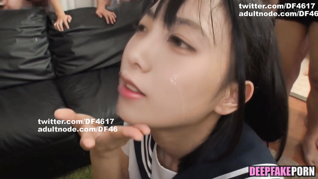 Fake bukkake scene with Yoda Yuki from Nogizaka46 // 与田 祐希 乃木坂46 ディープフェイク エロ [PREMIUM]