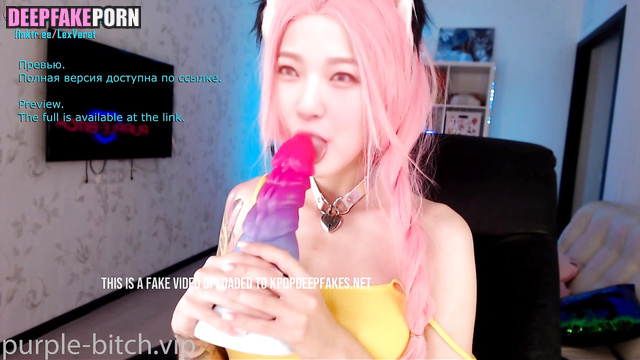 DeepFake webcam show by Jiheon from Fromis_9 (백지헌 프로미스나인 딥페이크 포르노)