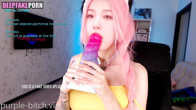 DeepFake webcam show by Jiheon from Fromis_9 (백지헌 프로미스나인 딥페이크 포르노)