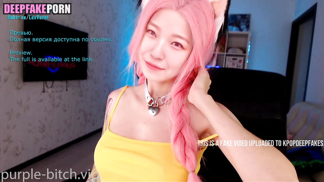 DeepFake webcam show by Jiheon from Fromis_9 (백지헌 프로미스나인 딥페이크 포르노)