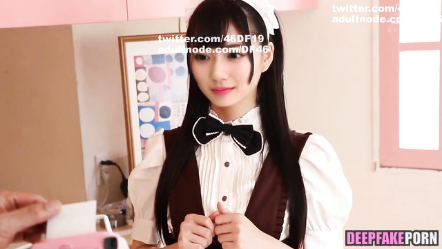 Cute maid Yamashita Mizuki - face swap porn [やました みづき 乃木坂46 ディープフェイク エロ] [PREMIUM]