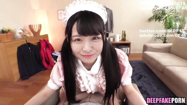 Japanese maid Aimi rides on dick - fake porn (日本 人 愛美 フェイクポルノ) [PREMIUM]