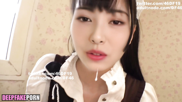 Japanese AI maid Hamabe Minami sucks cock = フェイクポルノ 浜辺美波 [PREMIUM]