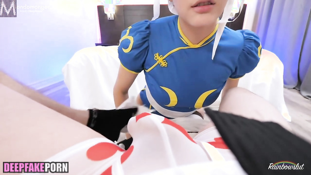 She loves costume sex, look (아이유 스마트한 얼굴 변화) IU in deepfake erotic [PREMIUM]