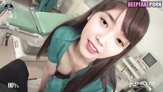 Lady doctor licking a dick after medical procedure - fake IU 아이유 섹스 장면 [PREMIUM]