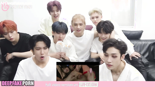 Guys from Stray Kids (스트레이 키즈 연예인 섹스) watching gay porn, pmv